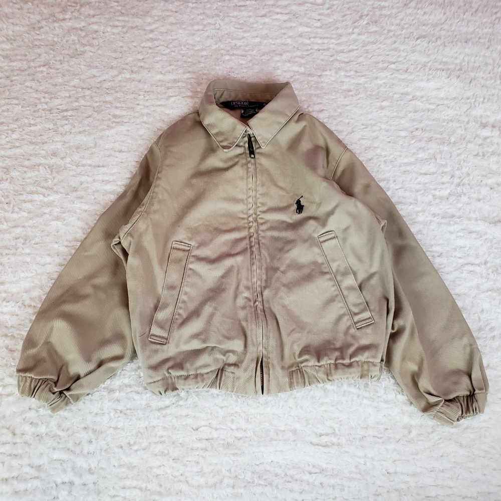Polo Ralph Lauren Khaki Full Zip Jacket Size 4